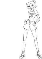 Een kleurplaat van  totally spies
